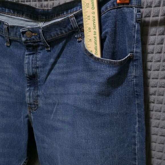 Bootcut High Rise Jeans 46x30 Mens Relaxed Fit Stretch Comfort Med Wash Western - Picture 5 of 16